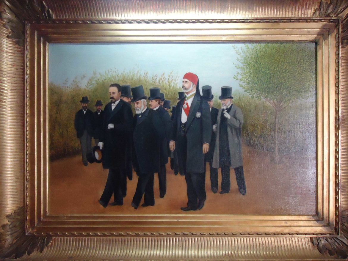 Mohamed Hedi Bey accompagné du président français Emile Loubet en 1904 